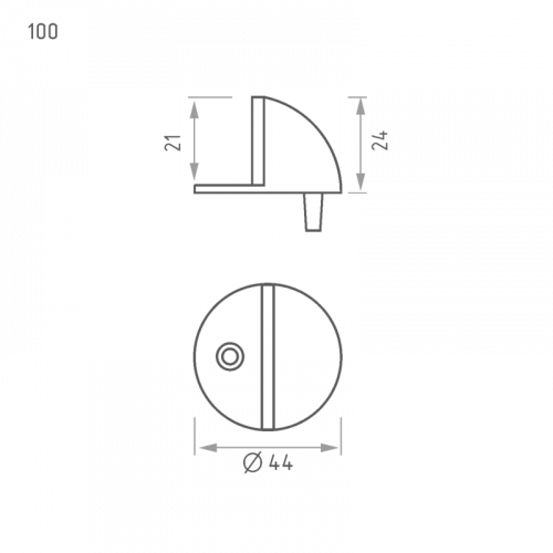 Ограничитель дверной напольный НОРА-М 100 хром